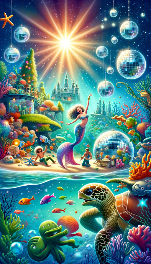 Disco Mermaid Comedy Adventure Portal - Interactive Comedy with Portals From Earth